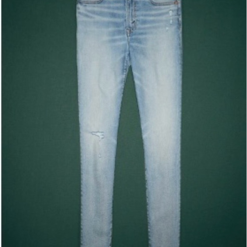 American Eagle Outfitters Blue Skinny Jeans Distressed Vintage